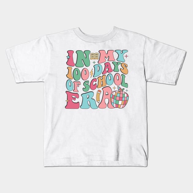 In My 100 Days of School Era Kids T-Shirt by LimeGreen